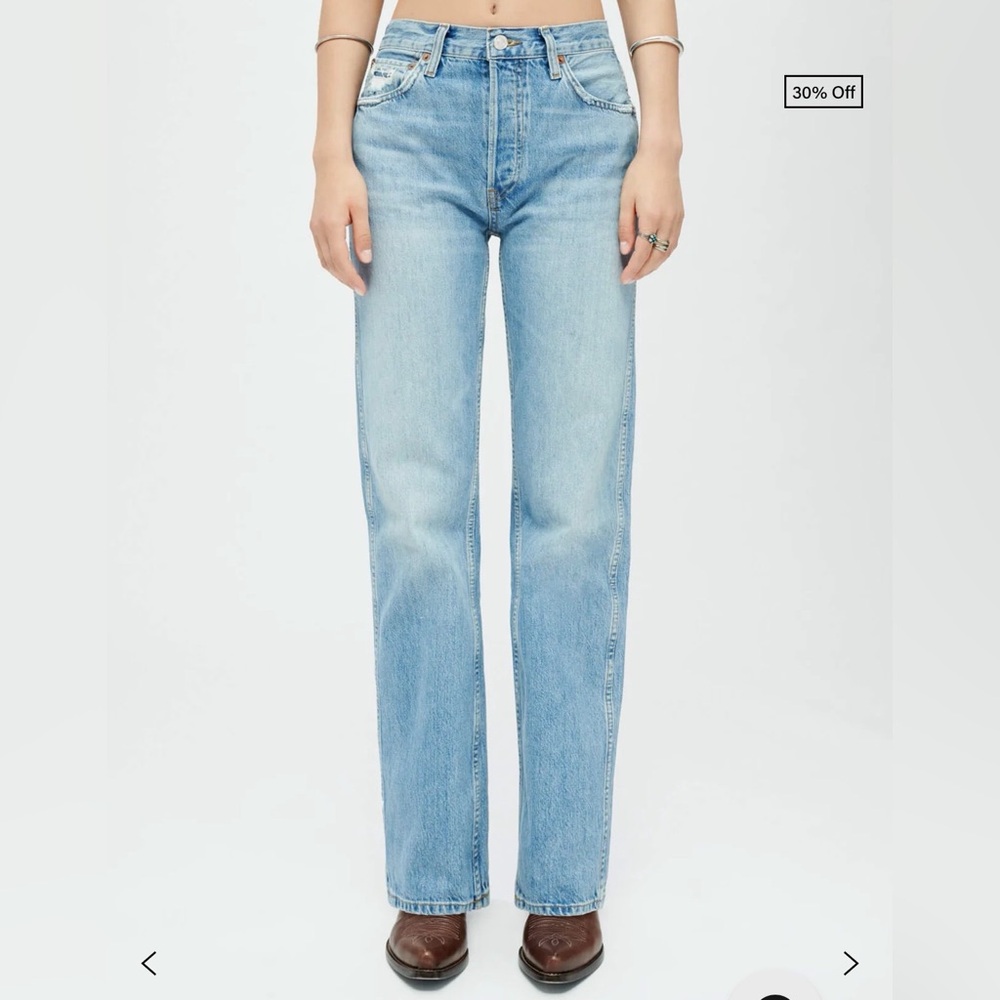 Re/Done Light Wash Straight Leg Women’s Jeans